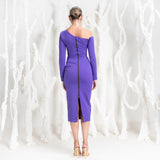 Kevan Jon Orla Bardot  knee dress Violet