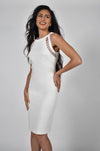 FRANK LYMAN IVORY 222248 KNIT DRESS