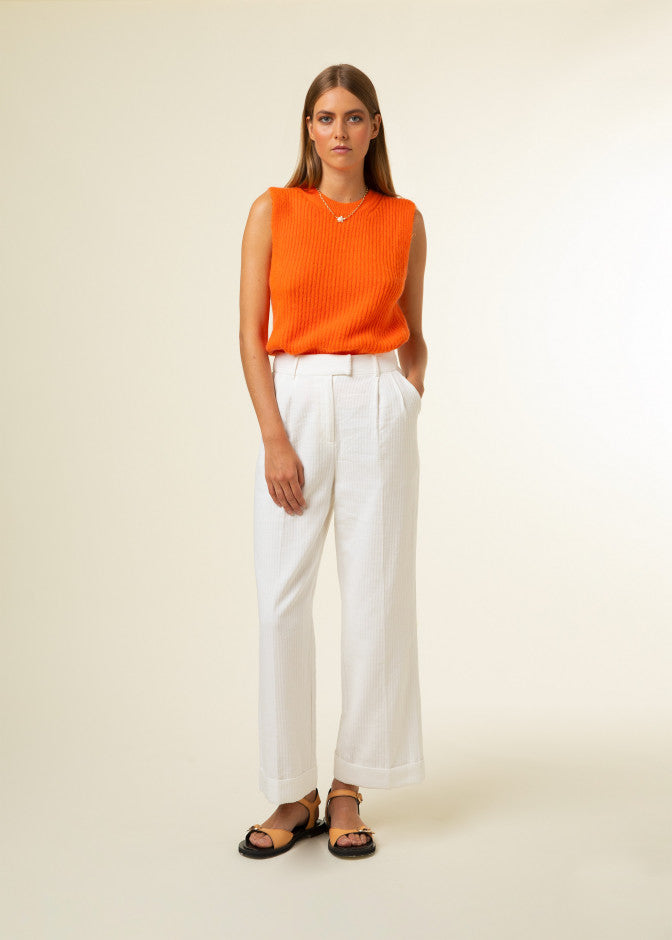 FRNCH Palmier trouser white