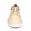 ST IVES LEATHER PLIMSOLE BEIGE