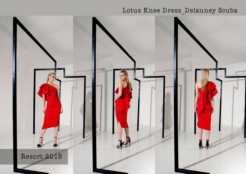 Kevan Jon Lotus Knee dress