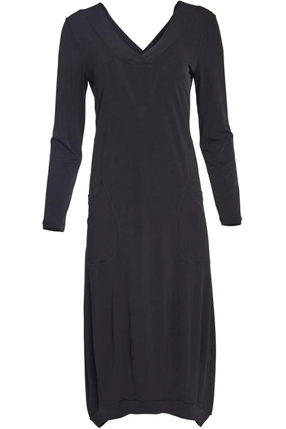 NAYA NAS23232  black jersey dress