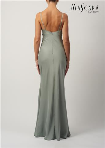 Mascara MC192046  slip satin dress Sage