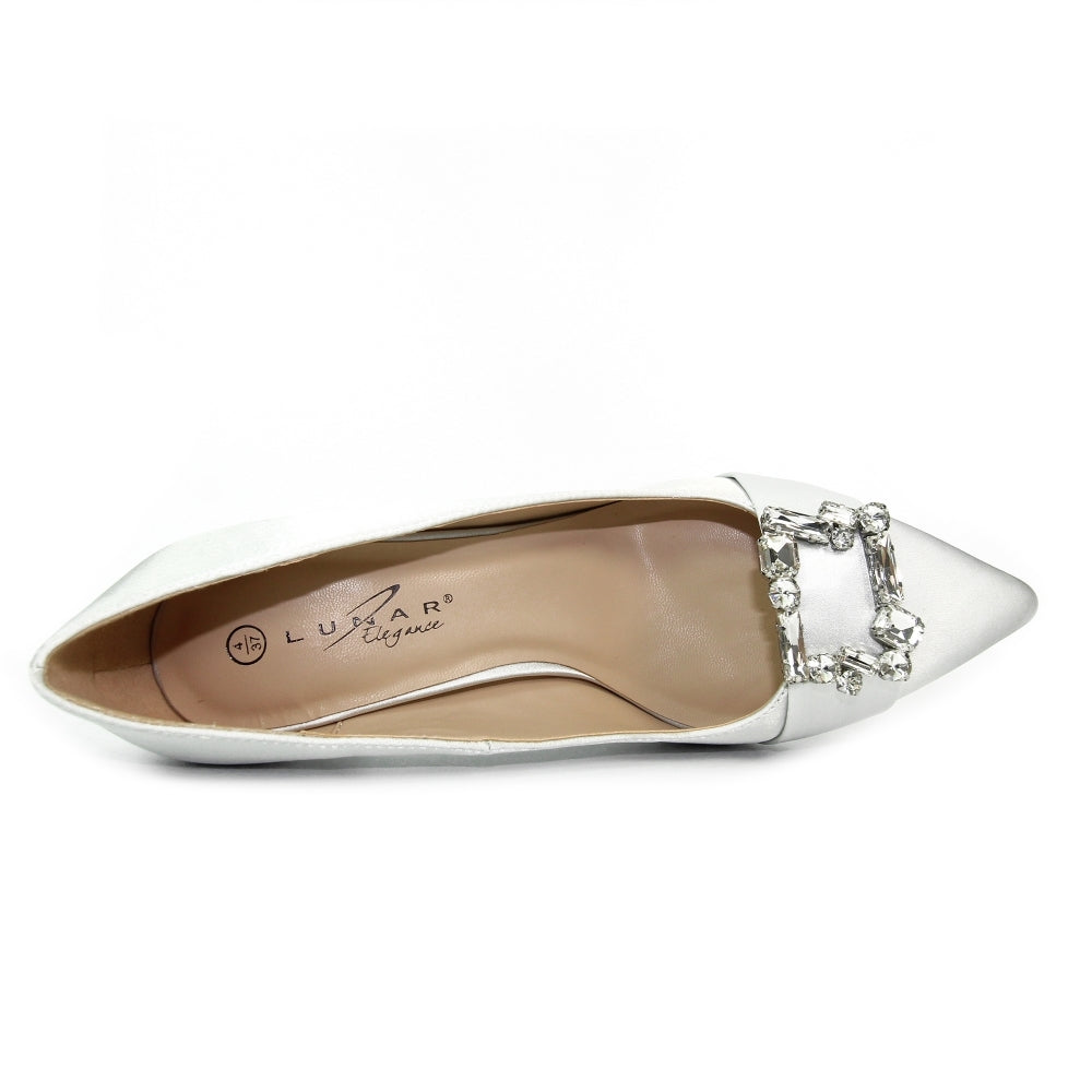 Lunar Shoes Sicily Satin Court Shoe